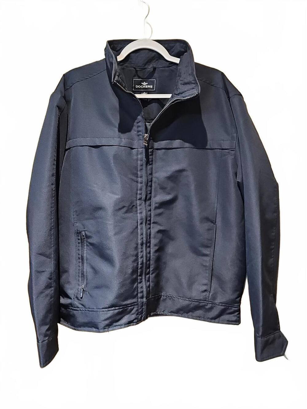 Dockers Stain Defender Men's Lined Soft Jacket Dark Blue Size Large